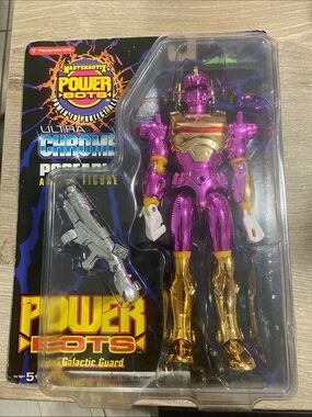 1994 Trendmasters Masterbotix POWER BOTS Ultra Chrome 8" Figure Metablaze